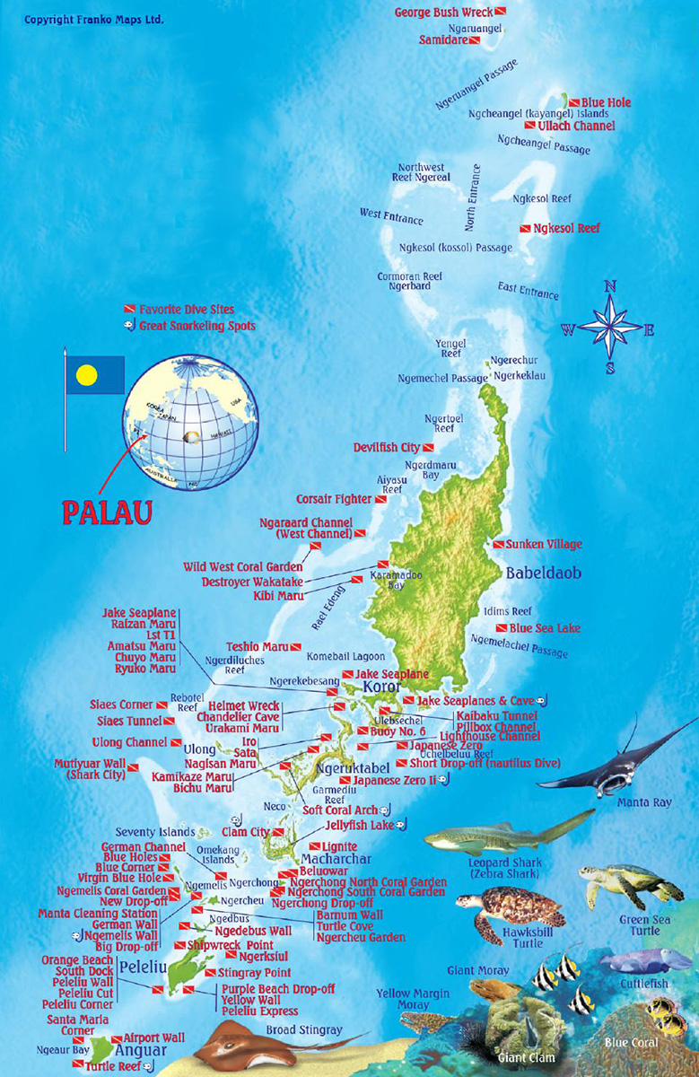 Palau Lokality Palau Lokality